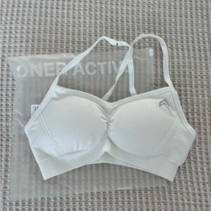 White ONER ACTIVE effortless sports bra!